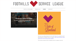 Desktop Screenshot of foothillsserviceleague.org